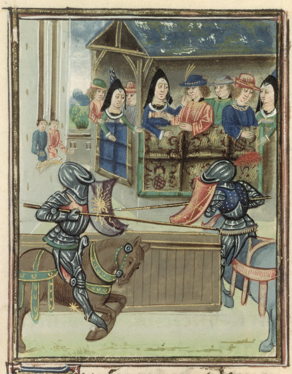 Fr.16830 f.16v Kronika Jacquese de Lalain od French School