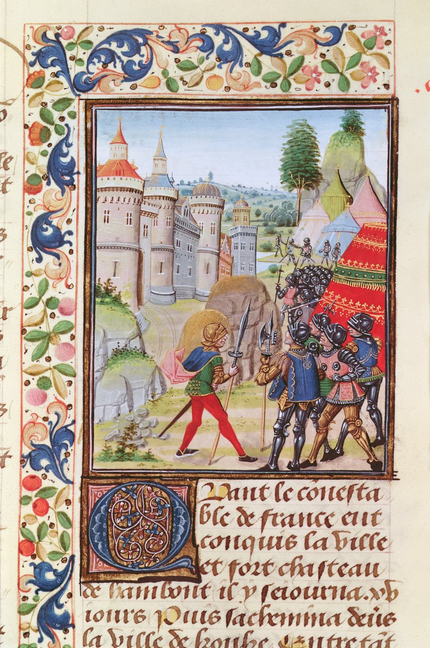 Fr 2643 f.410 Obležení Brestu v roce 1373, z Froissarts Chronicle od French School