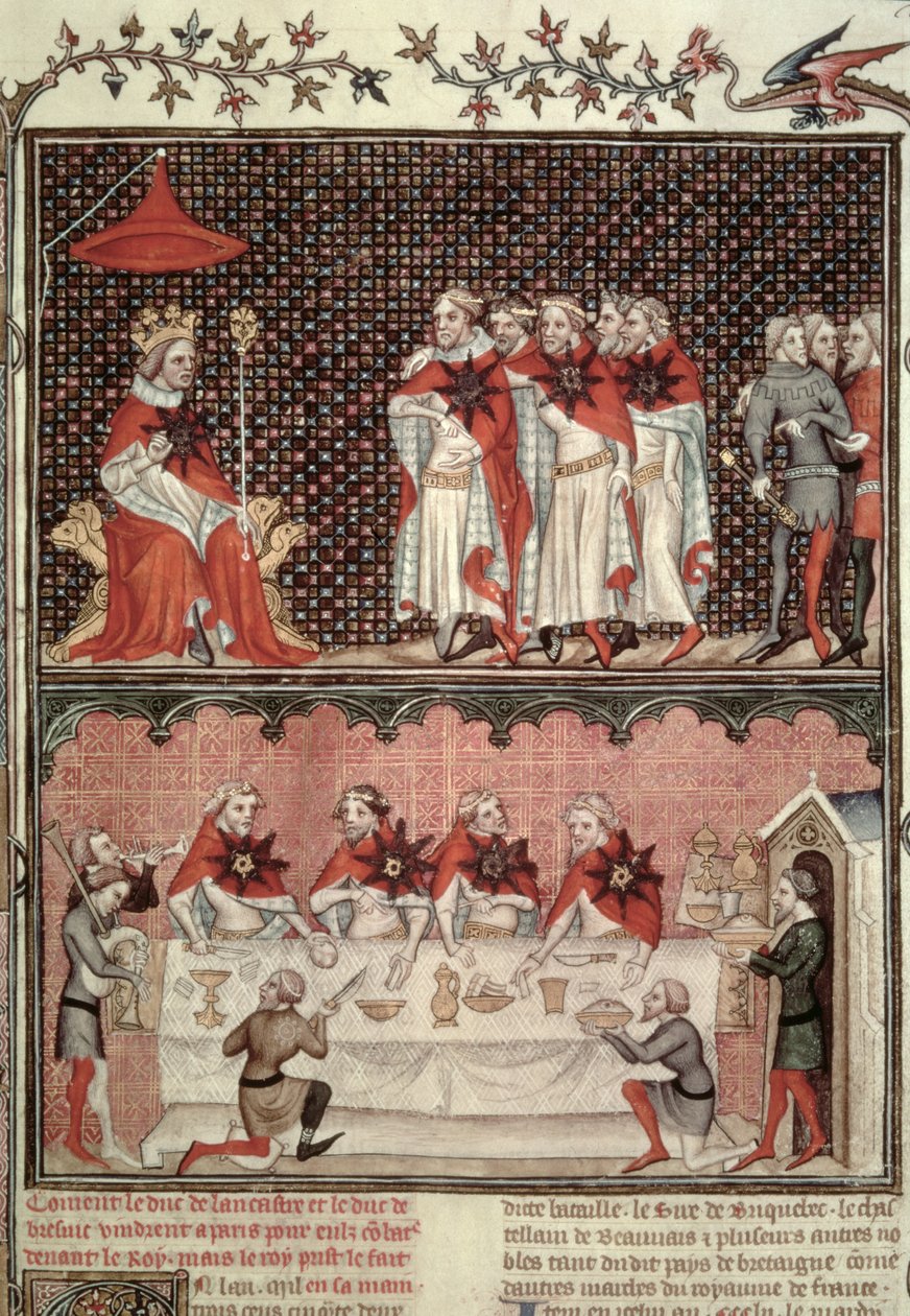 Fr 2813 fol.39 Dauphin Karel (1338-80) a zástupci tří států, z Grandes Chroniques de France, 1375-79 od French School