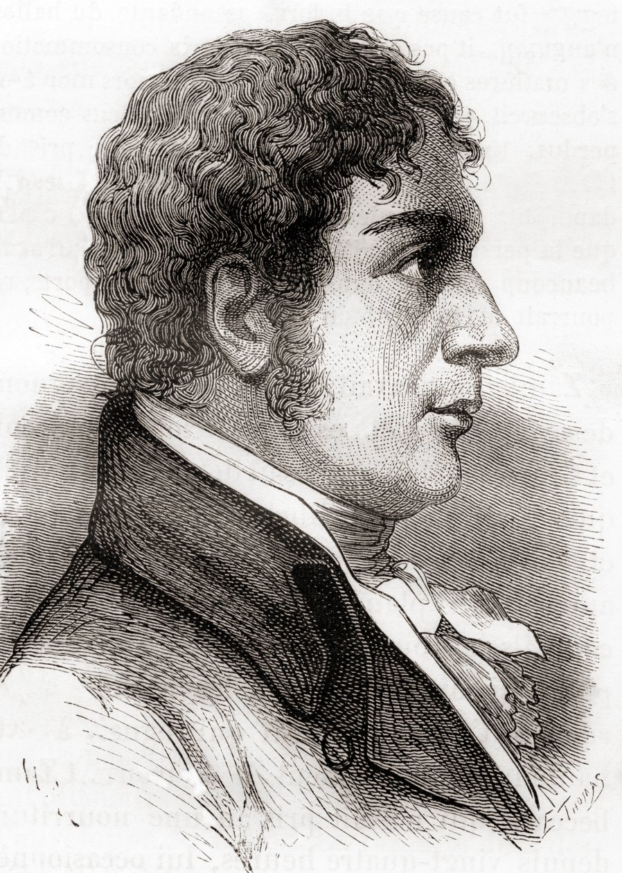 Francesco Zambeccari, z knihy "Les Merveilles de la Science", vydané kolem roku 1870 (litografie) od French School