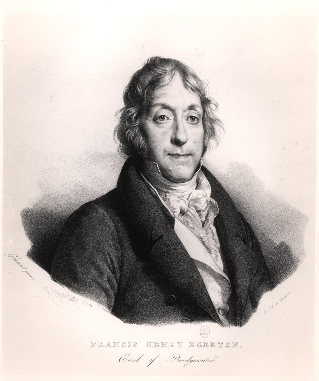Francis Henry Egerton (1756-1829) hrabě z Bridgewater, vyryl Francois Seraphin Delpech (1778-1825) 1824 od French School