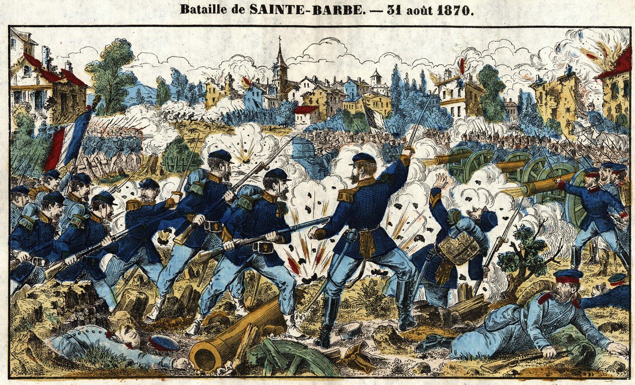 Francouzsko-pruská válka – bitva u Sainte-Barbe (bitva u Noisseville) 31. srpna od French School