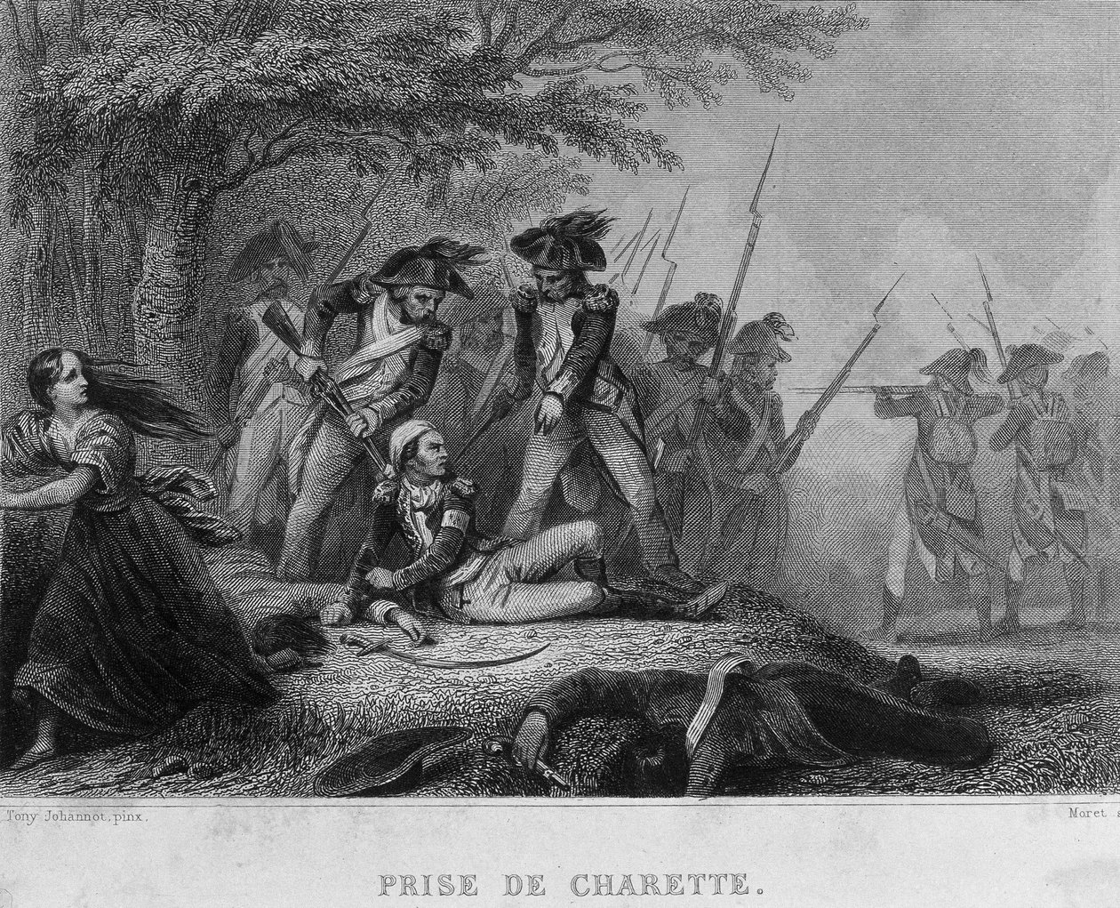 Francois-Athanase de Charette de la Contrie (Francois Athanase: 1763-1796) - ve „Francouzské revoluci“ od Thierse. 19. století od French School