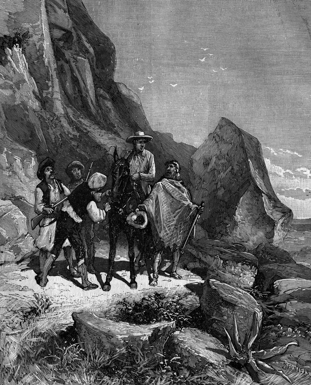 Francois Arago (1786 - 1853) v roce 1806 odjel do Španělska, aby dokončil měření poledníku a jednoho večera byl zakotven čtyřmi bandity. od French School