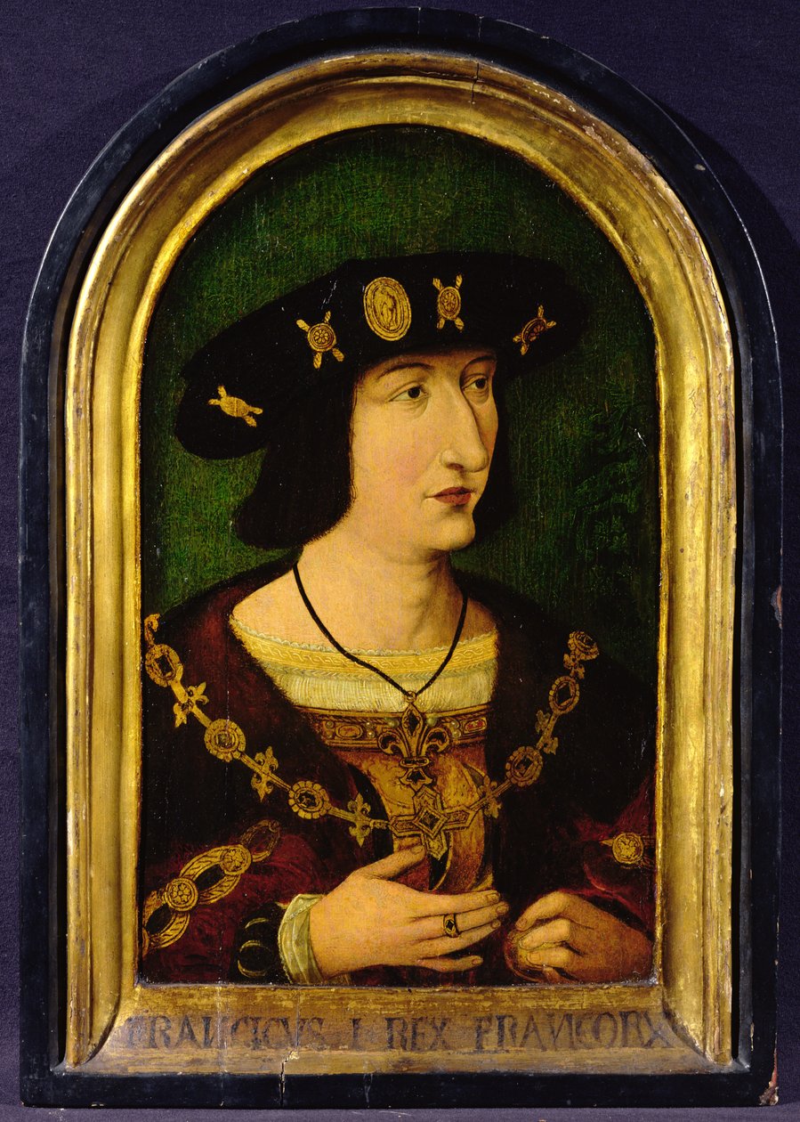 Francois I (1494-1547) král Francie (1515-47) c.1520 (olej na panelu) od French School