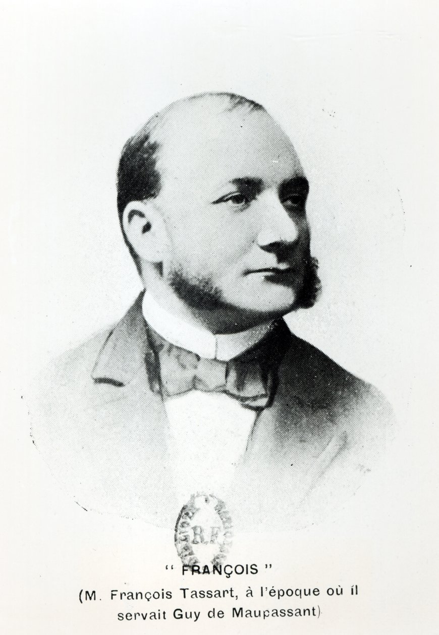 Francois Tassart, komorník Guy de Maupassant (1850-93), z La Fin de Maupassant od Georgese Normandy, publikoval v roce 1927, Paříž od French School