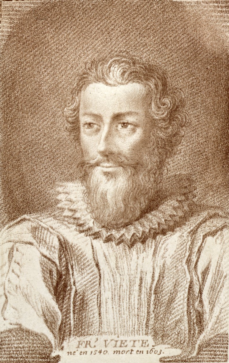 Francois Viete (1540-1603), ilustrace z Histoire des Mathematiciens od Alexandra Saveriena (1720-1805), vydané v Paříži 1766 od French School