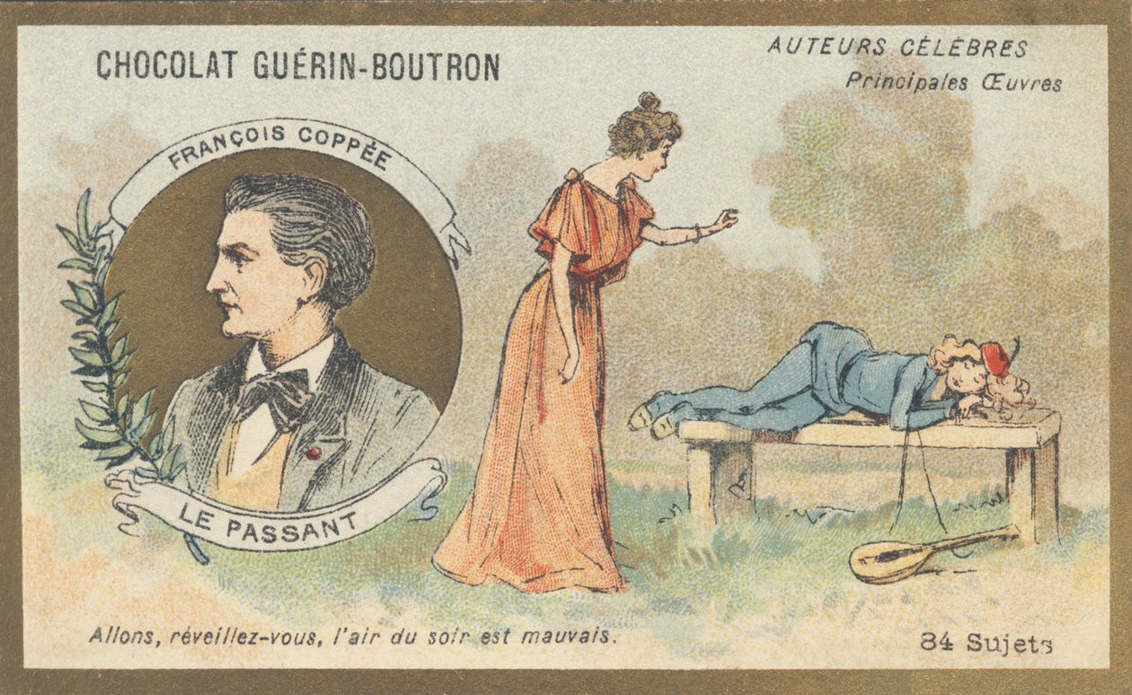 François Coppee (1842-1908), francouzský básník, dramatik a prozaik, autor „Le passant“, komedie v jednom jednání, ve verších (1869) od French School