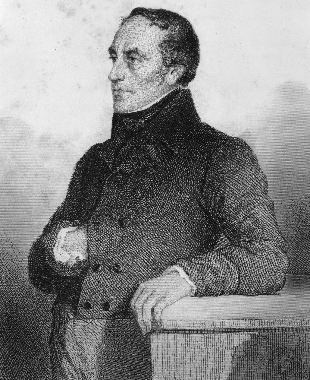 François Guizot (1787 - 1874), francouzský politik a historik - rytina „Historie politického a soukromého života Ludvíka Filipa“ od French School