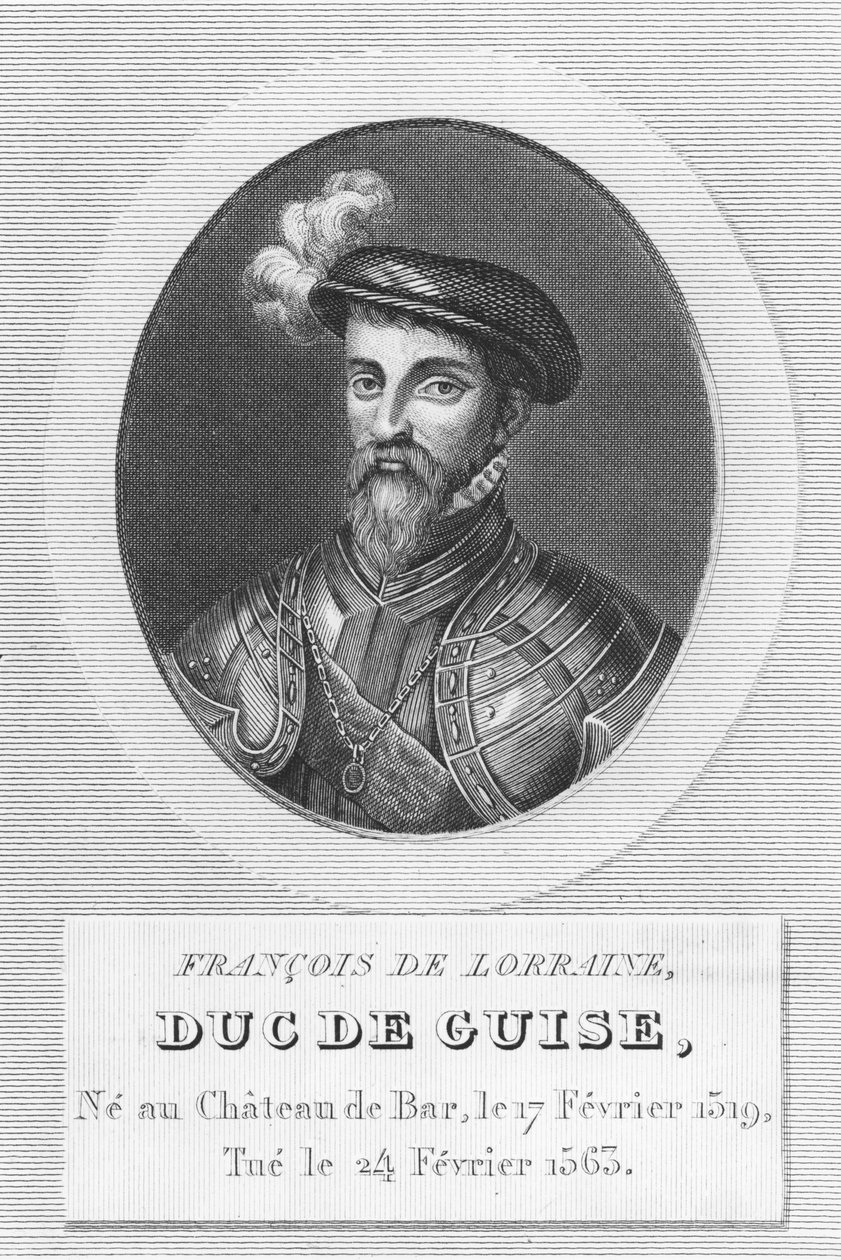 Francois de Lorraine, vévoda z Guise (rytina) od French School