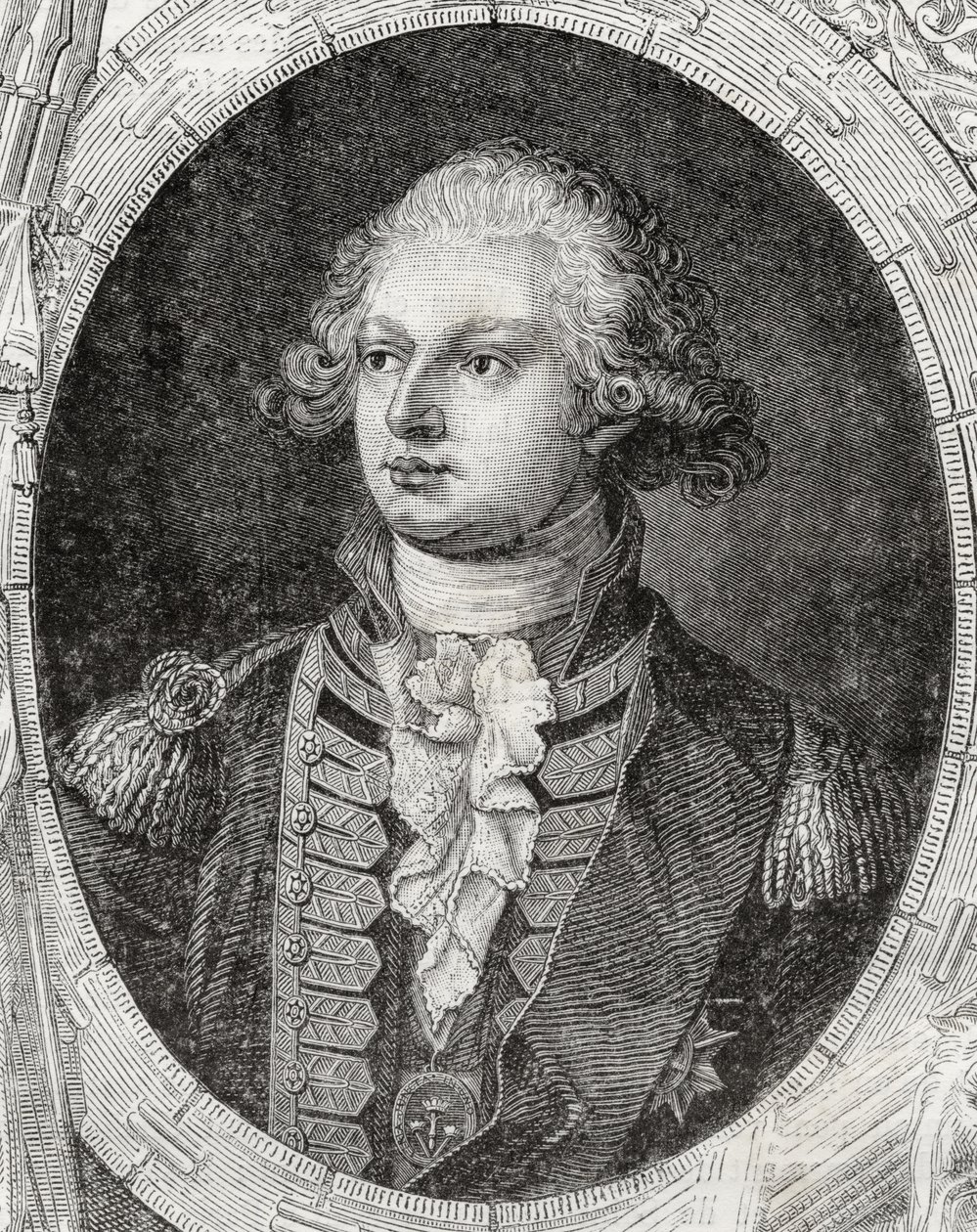 Frederick Augustus, vévoda z Yorku a Albany, z „Histoire de la Revolution Francaise“ od Louise Blanca (1811-82) od French School
