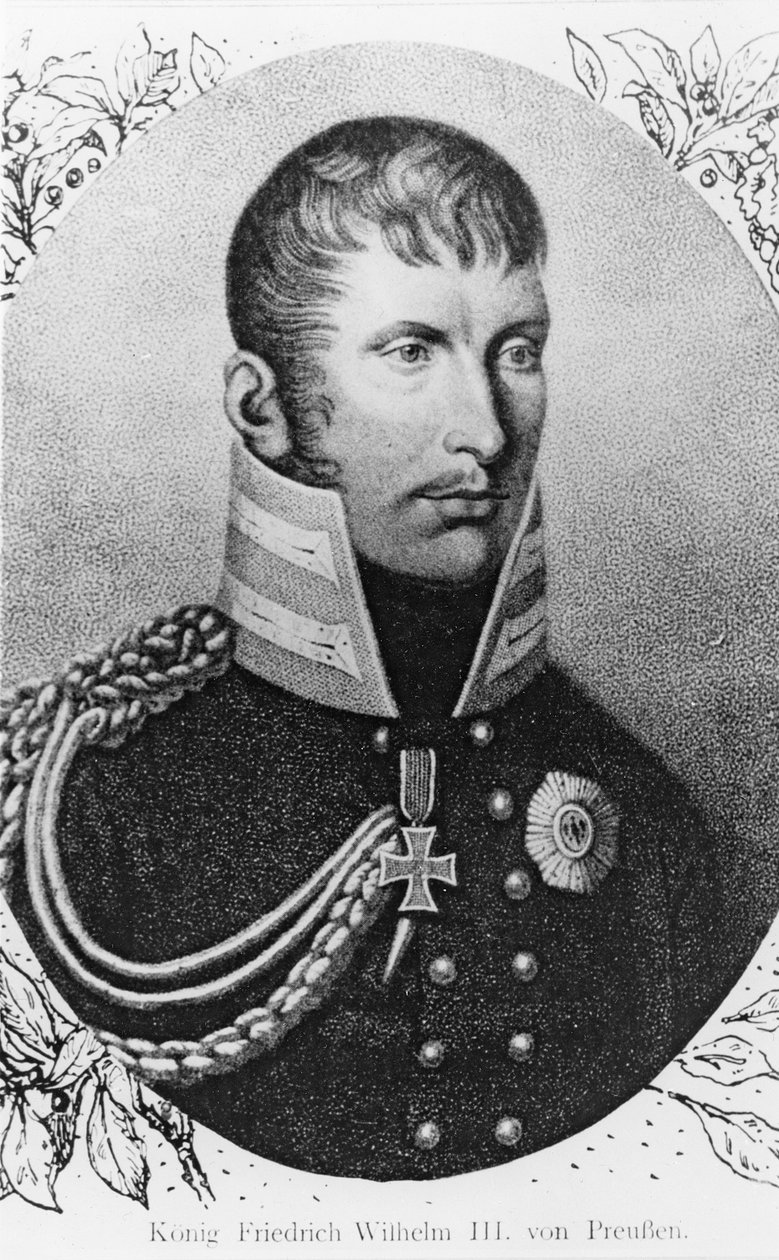 Frederick William III, král Pruska (rytina) od French School