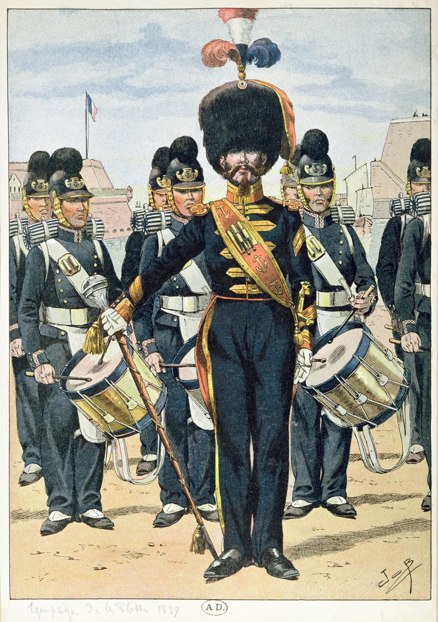 Francouzská námořní kapela v roce 1837, kolem roku 1900 od French School