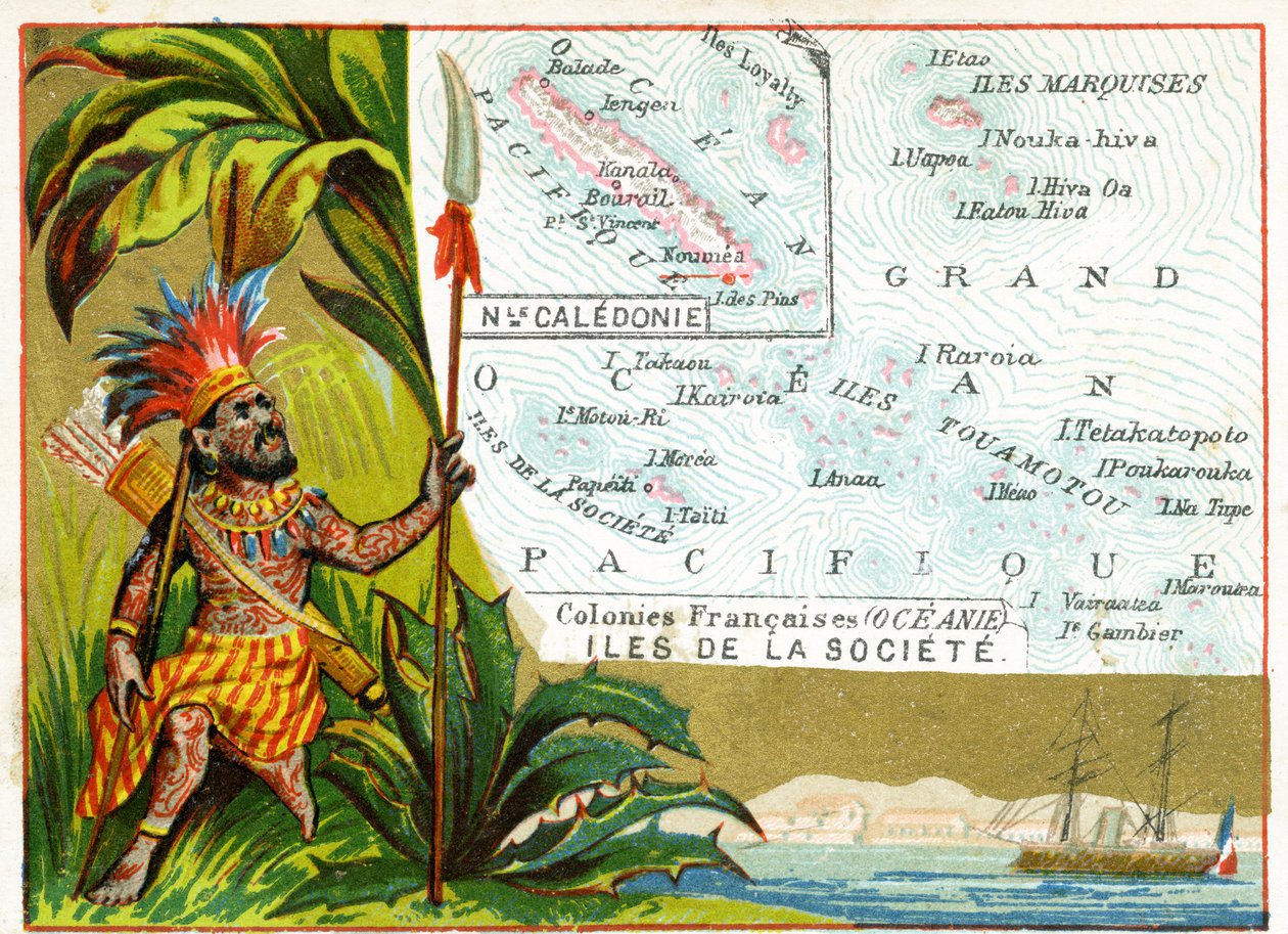 Francouzský majetek v Oceánii, c.1890 od French School