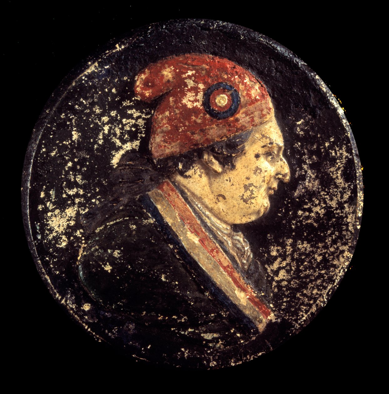 Francouzská revoluce: Portrét frygického klobouku Ludvíka XVI. 18. století. Paříž, Musee Carnavalet od French School