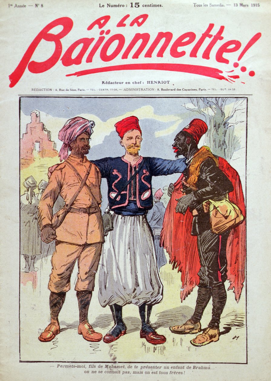 Francouzští koloniální vojáci, obálka z 