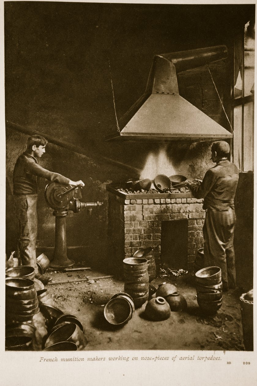 Francouzští výrobci munice pracující na předních částech leteckých torpéd, 1914-19 od French School