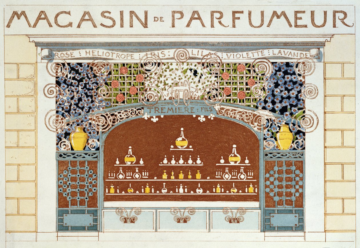Design průčelí parfumerie "Maison Tremiere et Fils", Paříž od French School