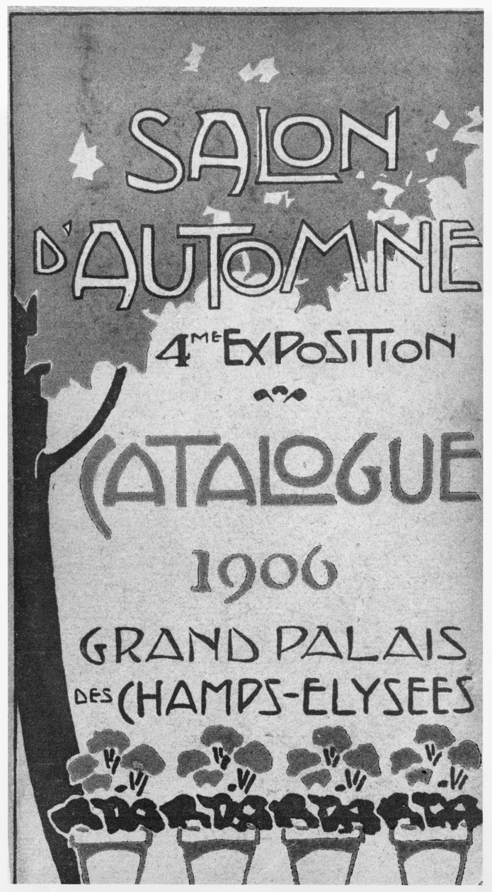 Ilustrace na titulní straně katalogu 4. salonu dAutomne v Grand Palais, Paříž, 1906. od French School