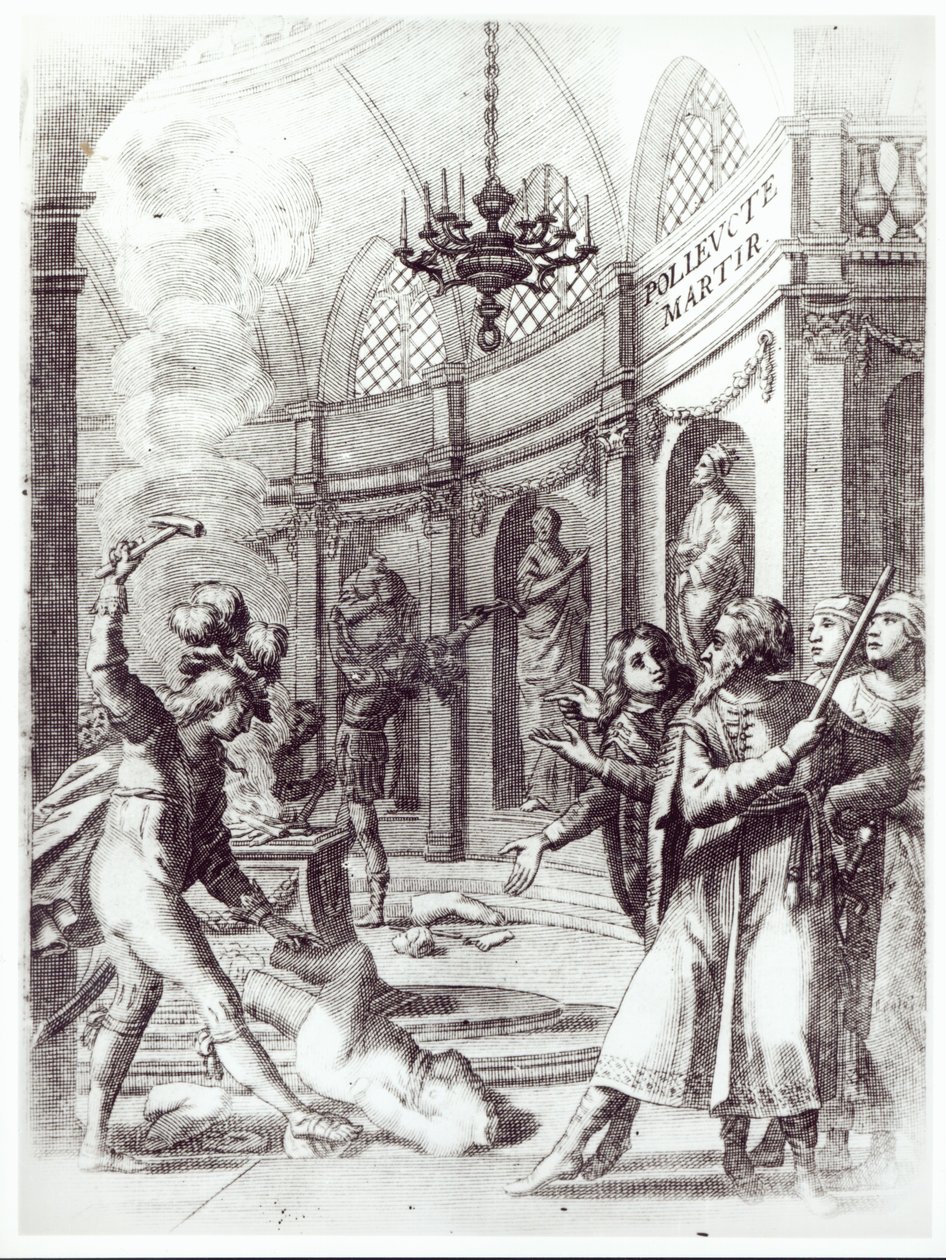 Frontispis pro Polyeucte od Pierra Corneille (1606-84) vydaný v roce 1643 od French School