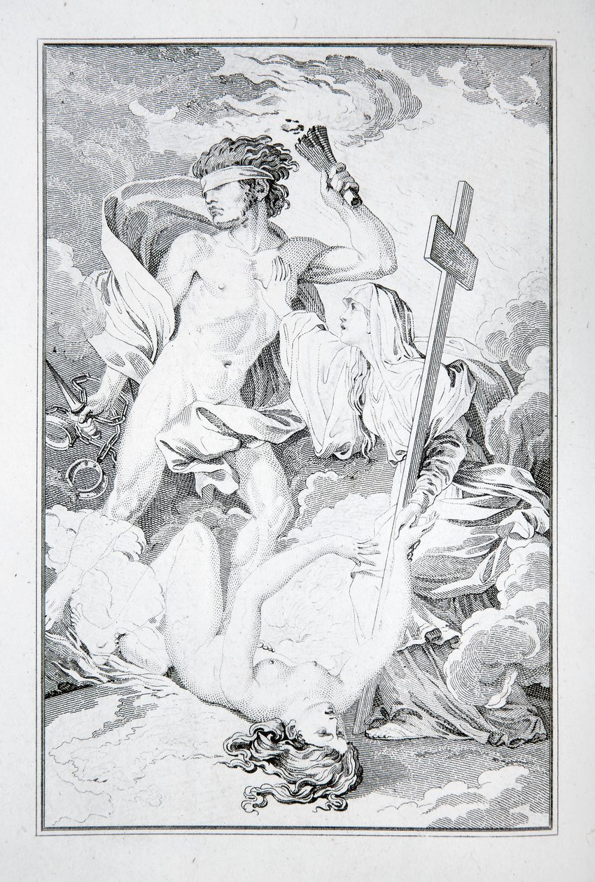 Frontispis z filmu „Inkové, aneb Zkáza říše Peru“ od Jean-Francoise Marmontela od French School
