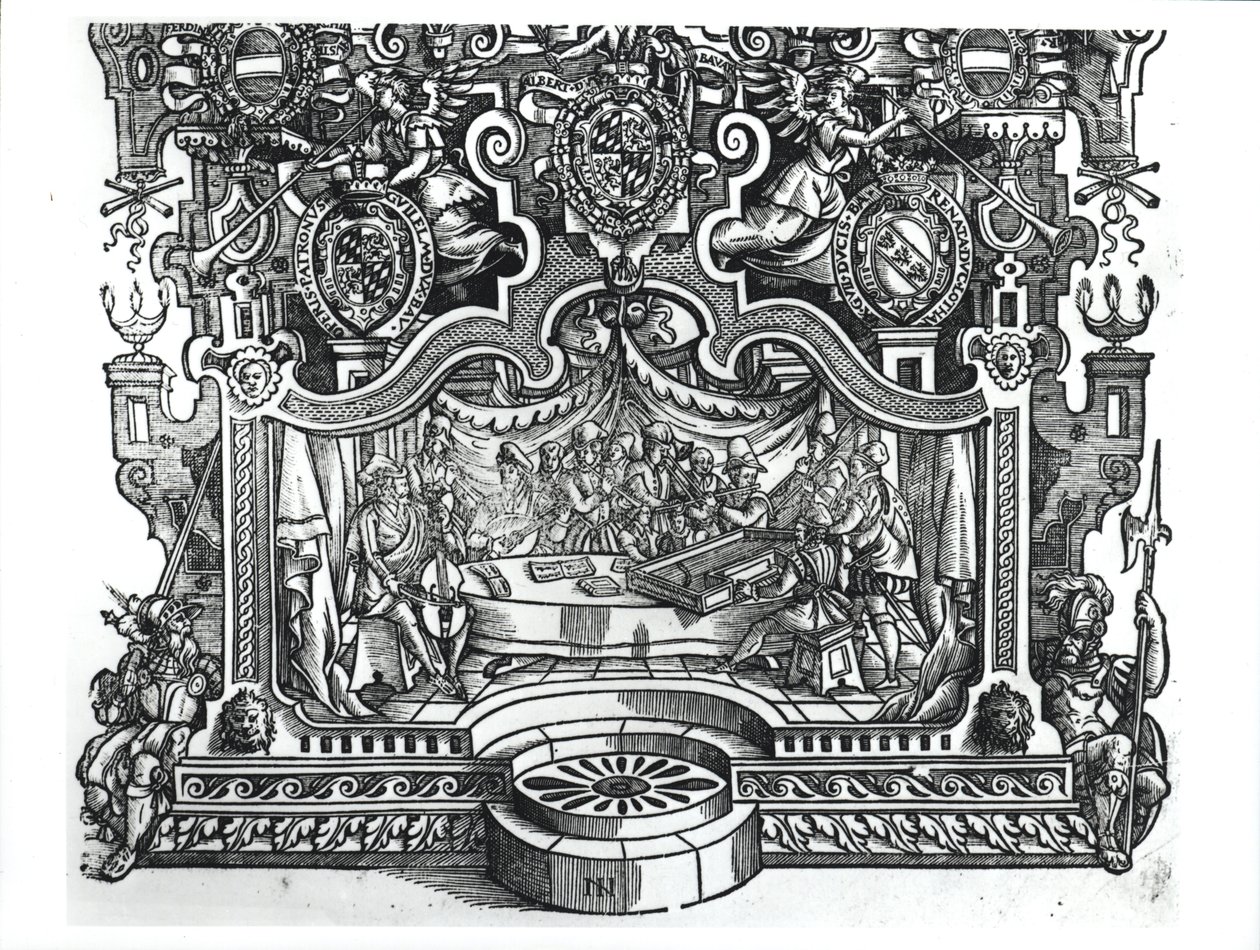Frontispis of the Messes od Rolanda de Lassus (1532-94), 1589 od French School