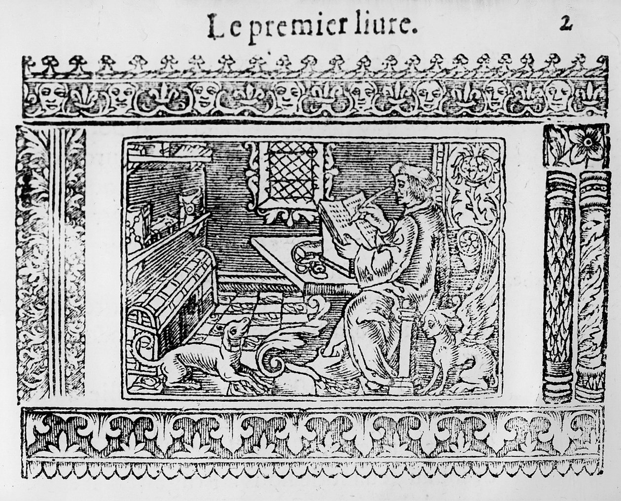 Frontispis k první knize Utopie od Thomase More (1478-1535) od French School