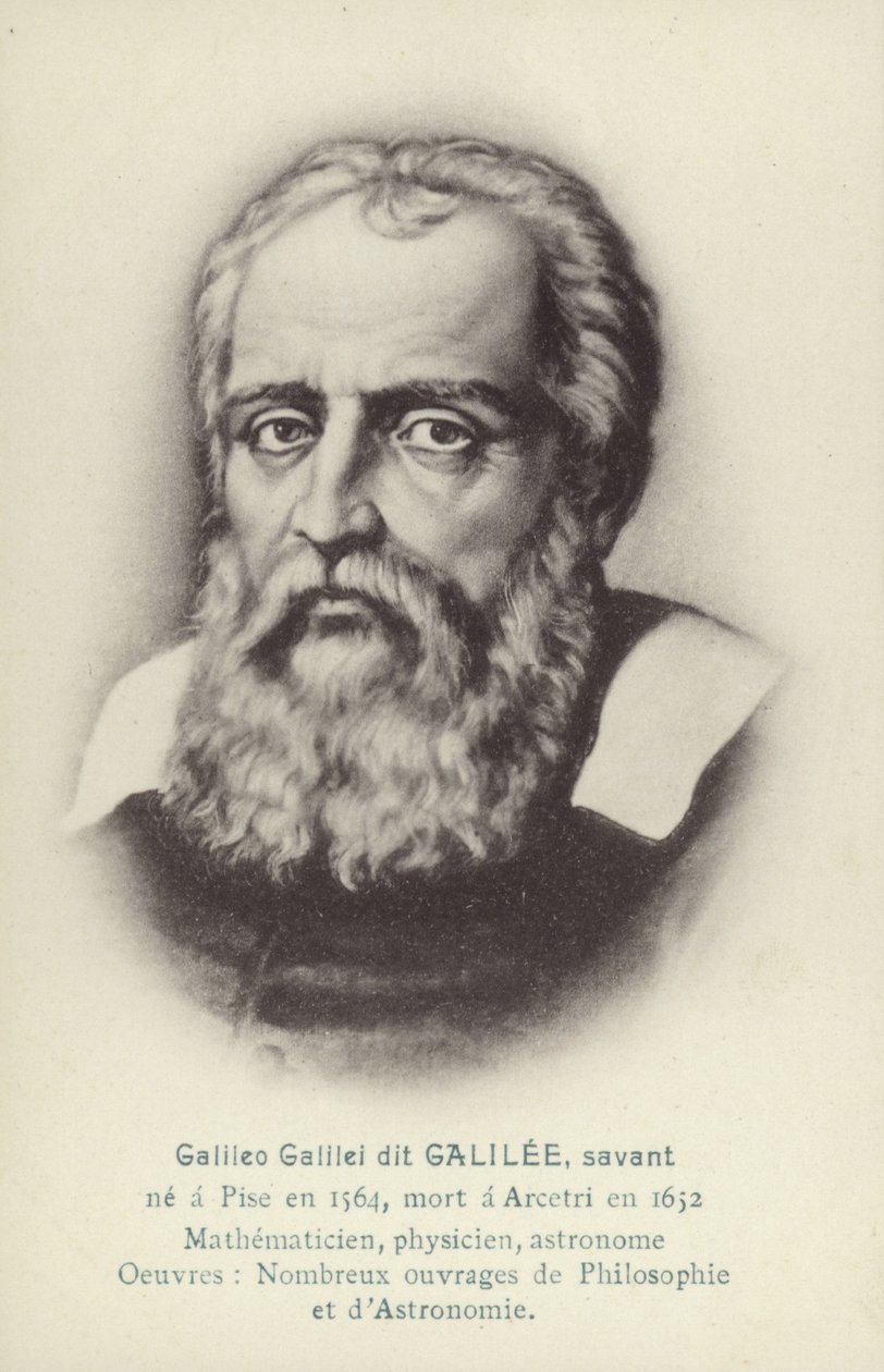 Galileo Galilei (1564-1642), italský fyzik, matematik a astronom (litografie) od French School