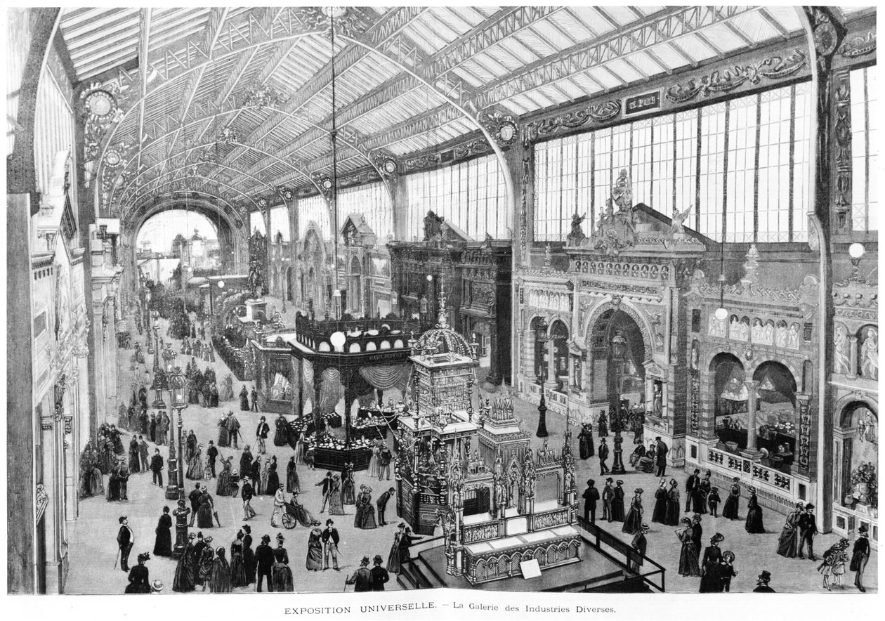 Galerie různých průmyslových odvětví, Světová výstava, Paříž, 1889 od French School