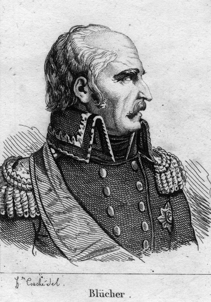 Gebhard Leberecht, kníže Blucher von Wahlstatt (1742-1819), pruský marechal. Rytina 19. století. od French School