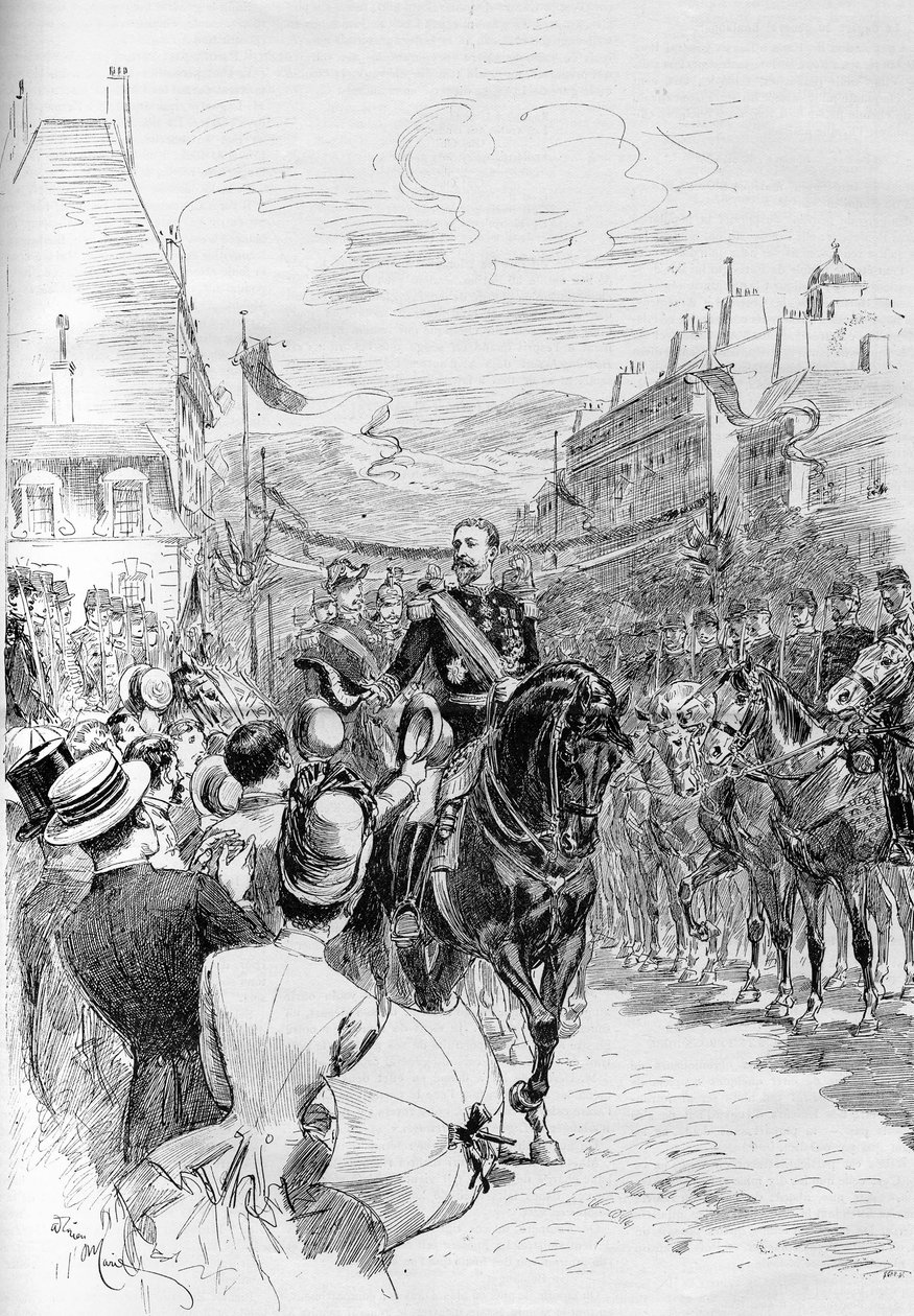 Generál Boulanger oficiálně vstoupil do Clermont Ferrand (Clermont-Ferrand) v roce 1887. od French School