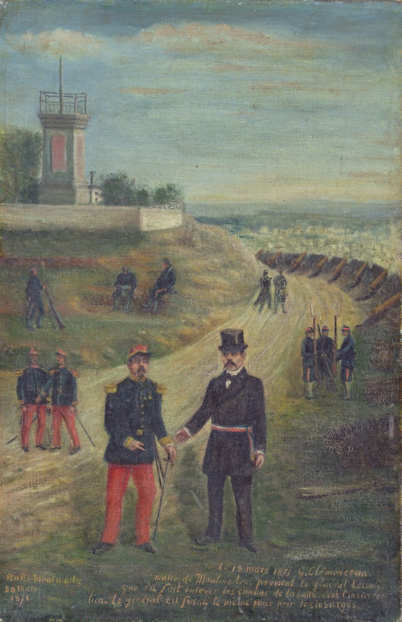 Georges Clemenceau (1841-1929) jako starosta Montmartru 18. března 1871 od French School