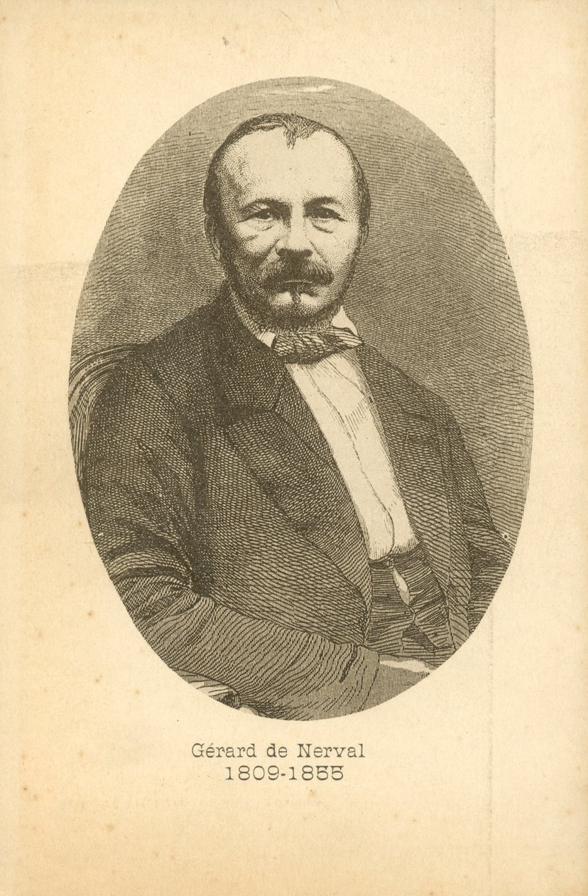 Gerard De Nerval, portrét (rytina) od French School