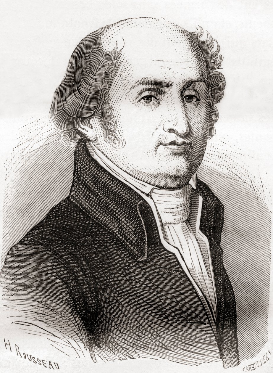 Gilbert Romme, z knihy Les Merveilles de la Science, vydané kolem roku 1870 (rytina) od French School