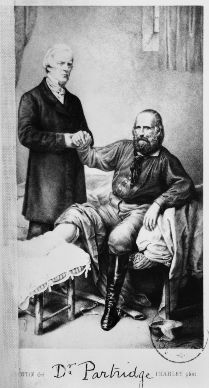 Giuseppe Garibaldi (1807-82) s doktorem Partridgem, kolem roku 1862 od French School