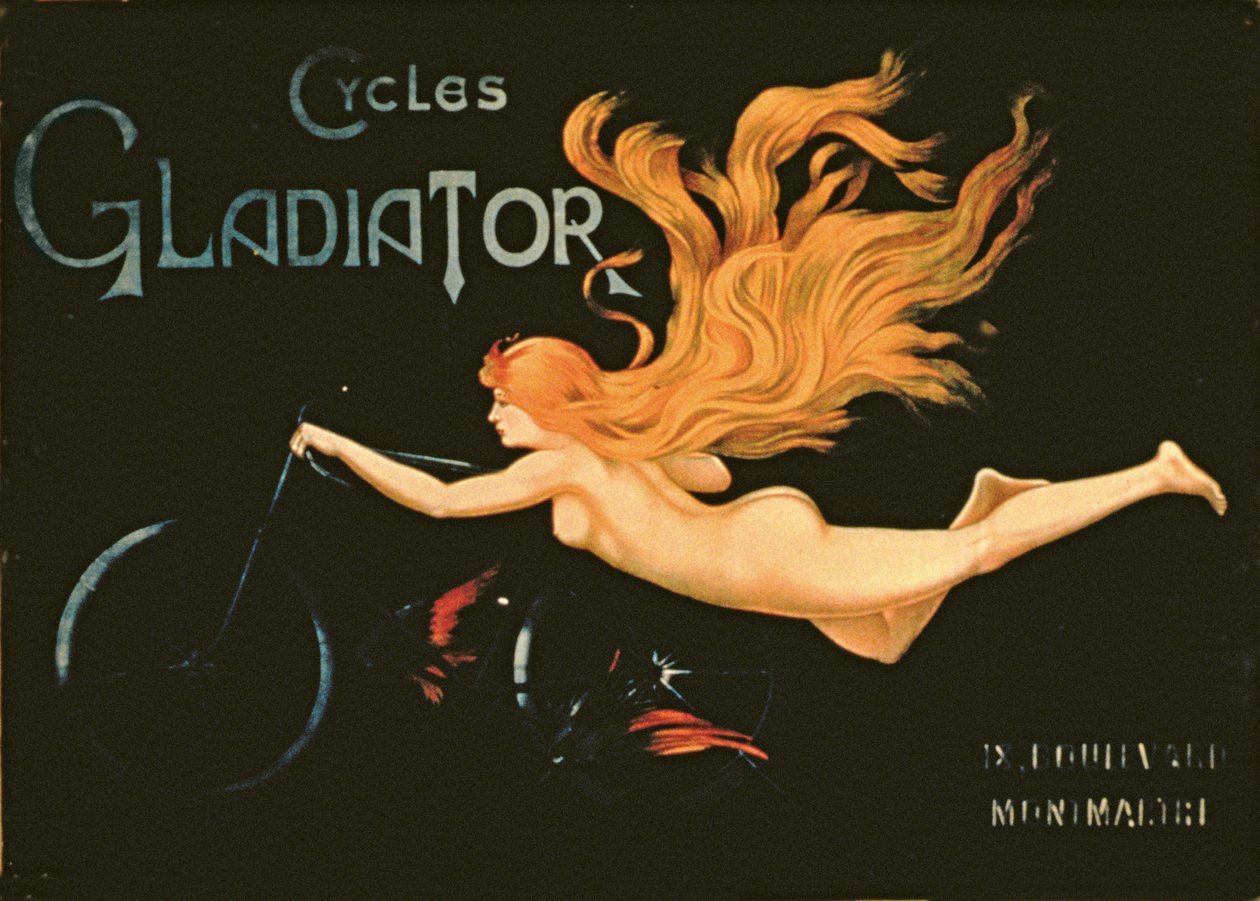 Gladiator Cycles, Boulevard Montmartre, Paříž od French School
