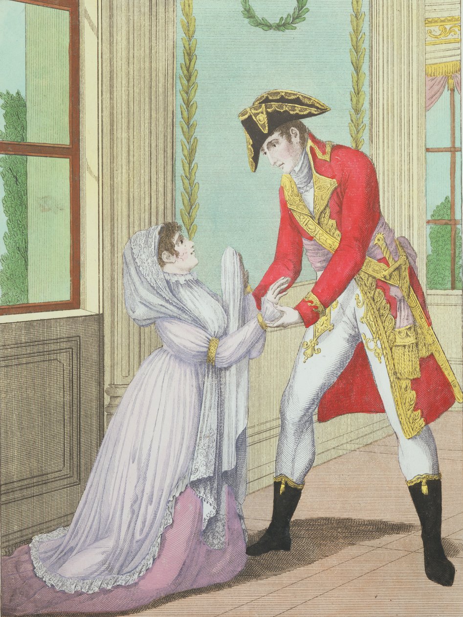 Milost udělená Napoleonem madame de Polignac pro jejího manžela Armanda Polignaca, 1804 od French School