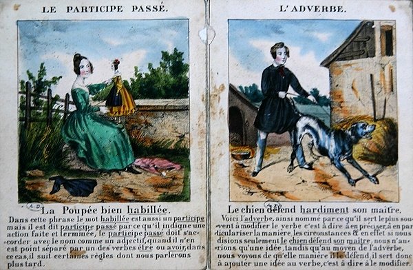 Gramatika pro děti. cca 1850 (barevné lito) od French School