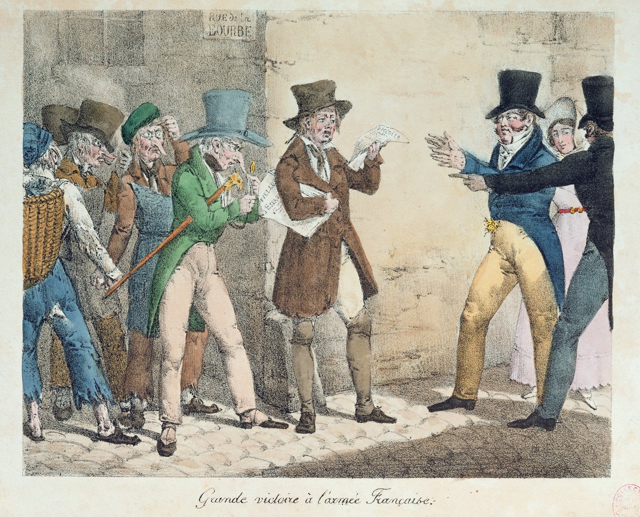 Velké vítězství francouzské armády, oznámení o vítězství v bitvě u Trocadera, září 1823 od French School