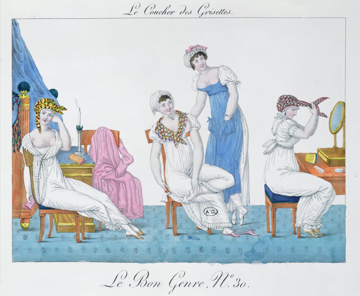 Grisettes Preparing for Bed, talíř 30 z 