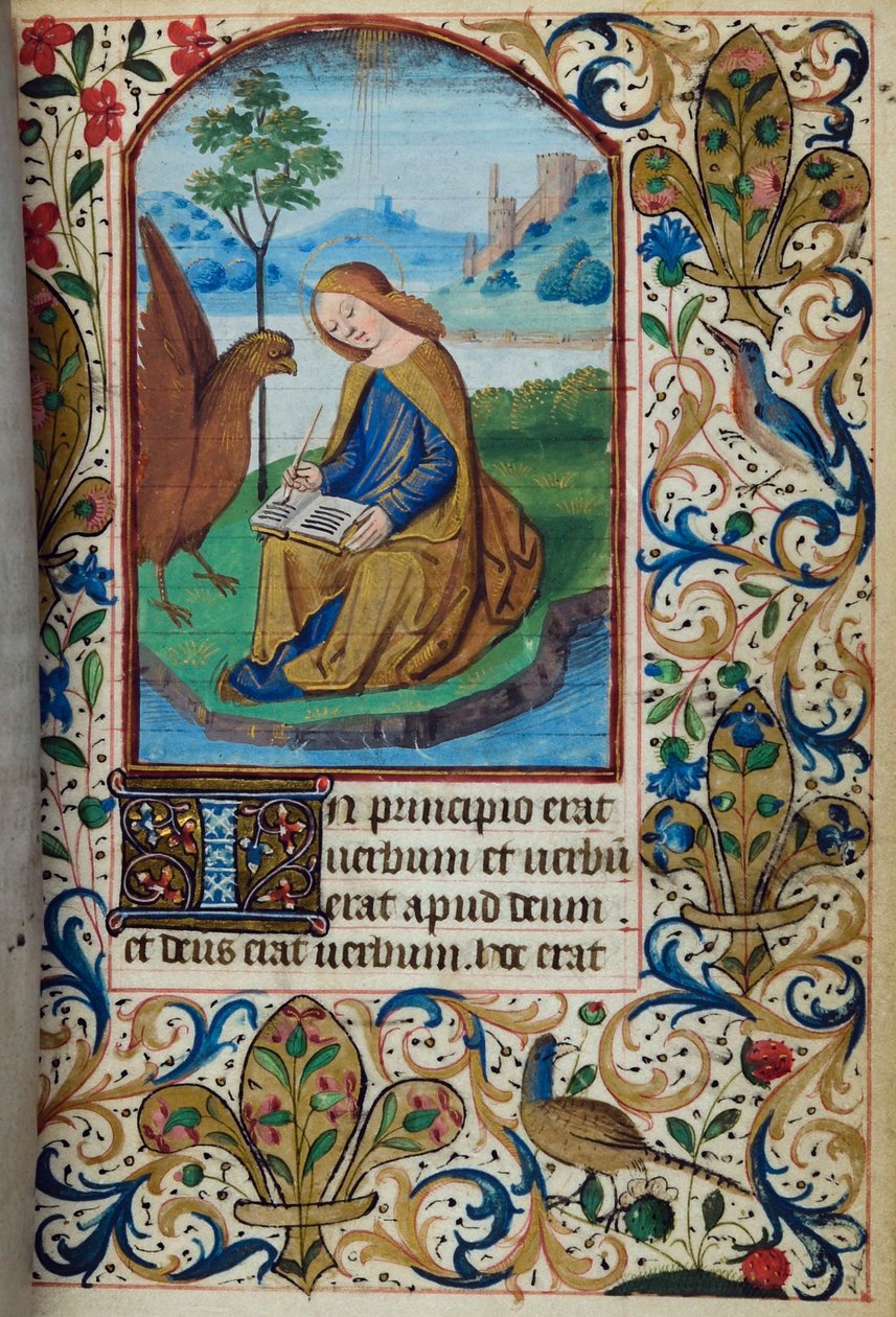 H/L-3-3 fol. 14. St John the Evangelist, from Book of Hours, Use of Paris, polovina 15. století od French School