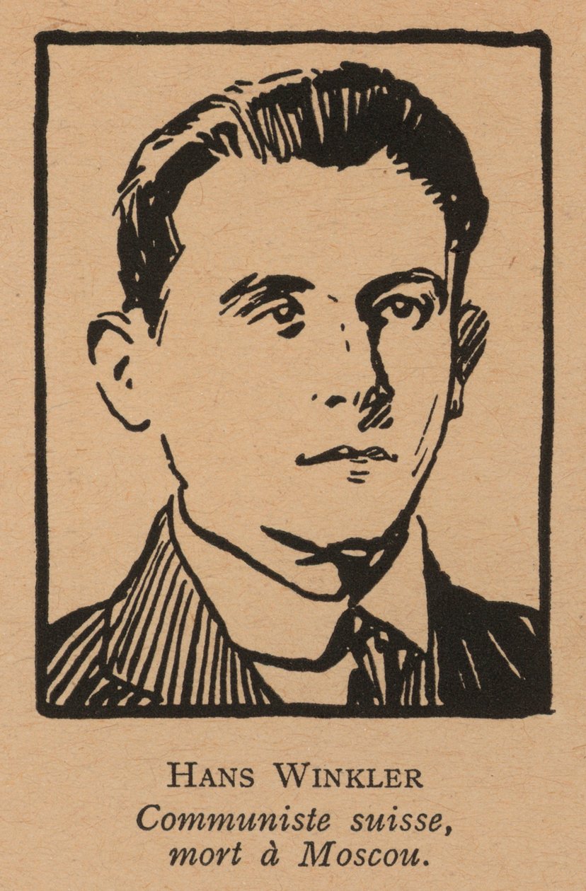 Hans Winkler, švýcarský komunista (litografie) od French School