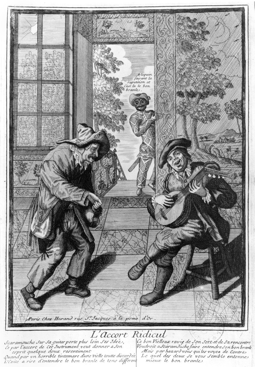 Harlekýn a Scaramouche od French School