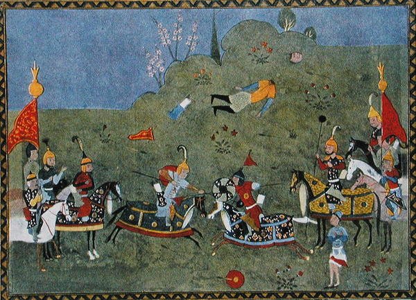 Hlavy létaly kolem jako koule, ilustrace z „Arabské noci“ od French School