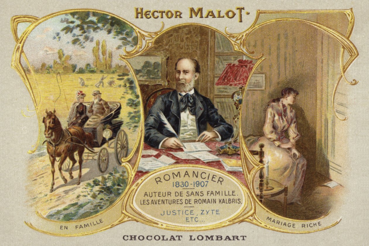 Hector Malot, francouzský spisovatel (chromolit) od French School