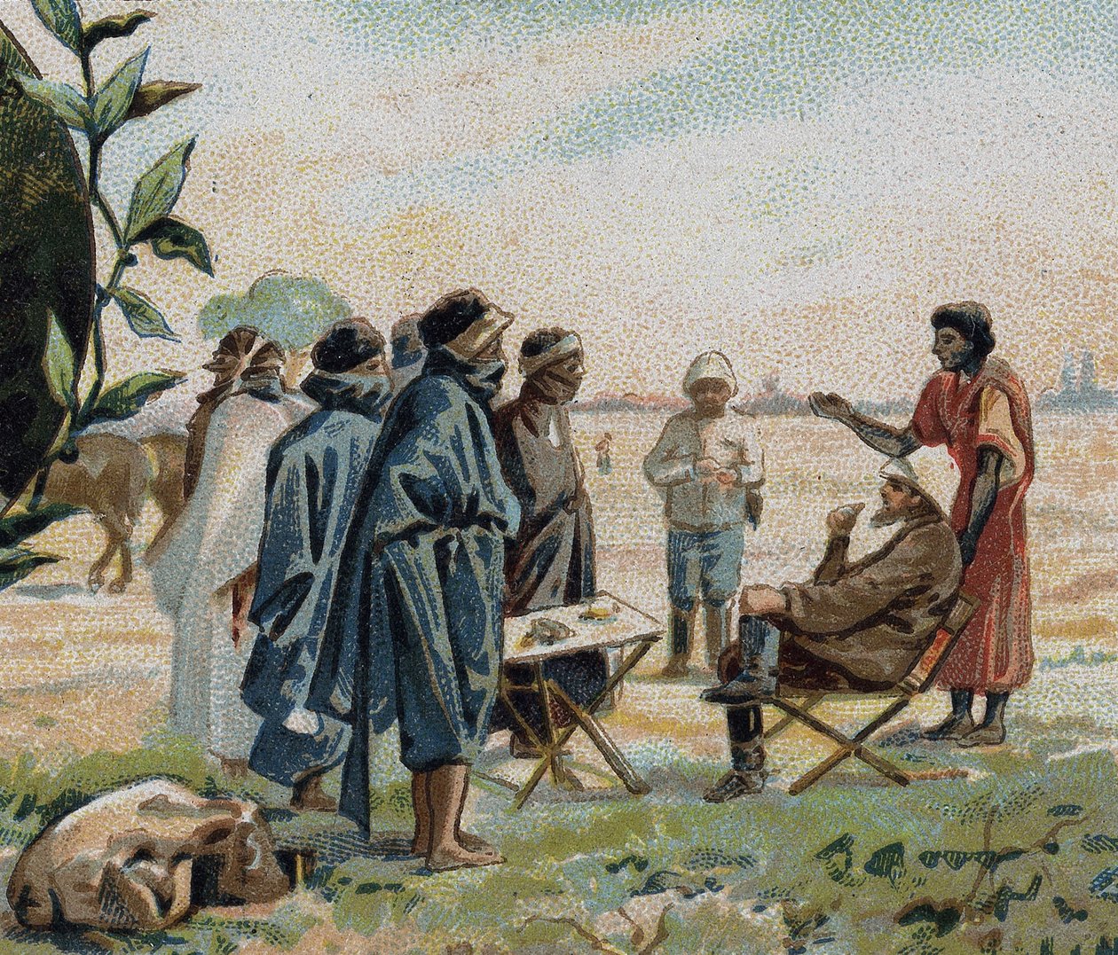 Henri Duveyrier, francouzský geograf a cestovatel (1840-1892), mluví s Touareg d