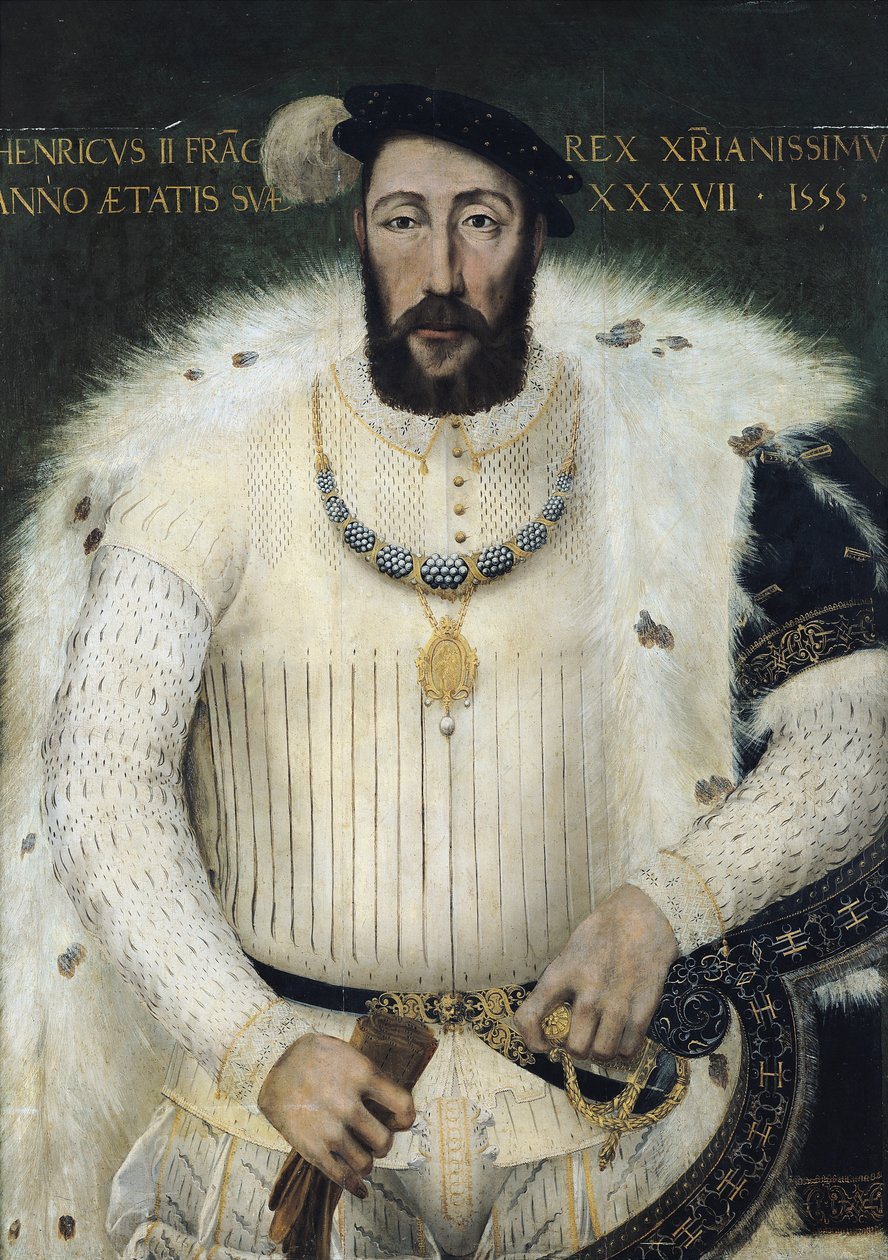 Henri II (1519-59), král Francie, 1555 od French School