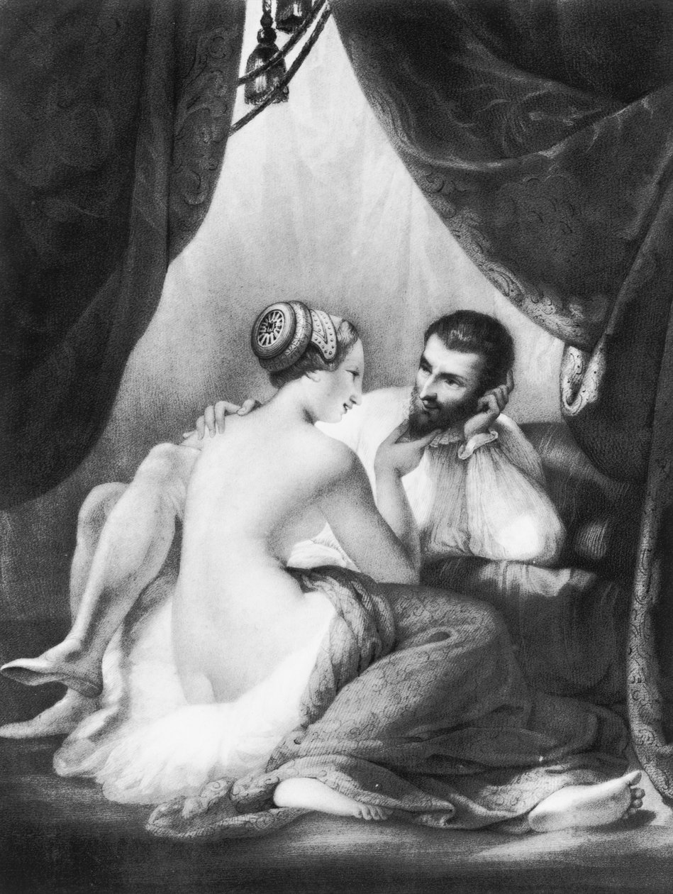 Henri IV (1553-1610), král Francie a jeho paní Gabrielle d