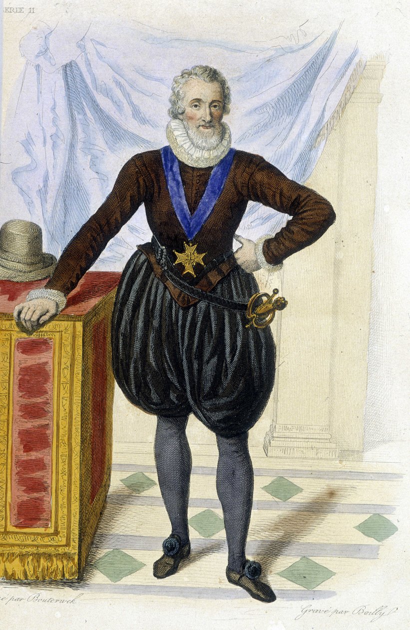 Henri IV (1553 - 1610) - v „“ Le Plutarque francais “, Ed. Mennechet od French School