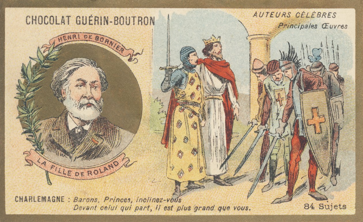 Henri de Bornier (1825-1901), dramatik, básník, francouzský spisovatel, autor „La fille de Roland“, drama o 4 jednáních od French School